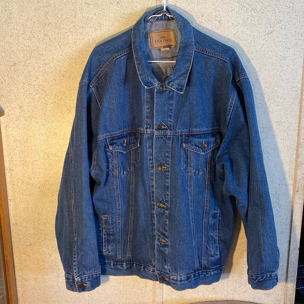 Open Trails Authentic Stone Washed Jean Jacket 2XL